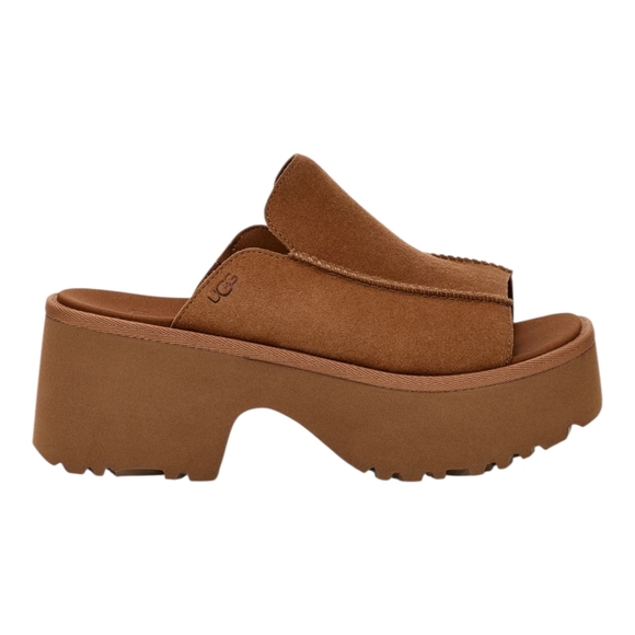 UGG Brown Newest Platform Slide Sandals Heels - Picture 3 of 15